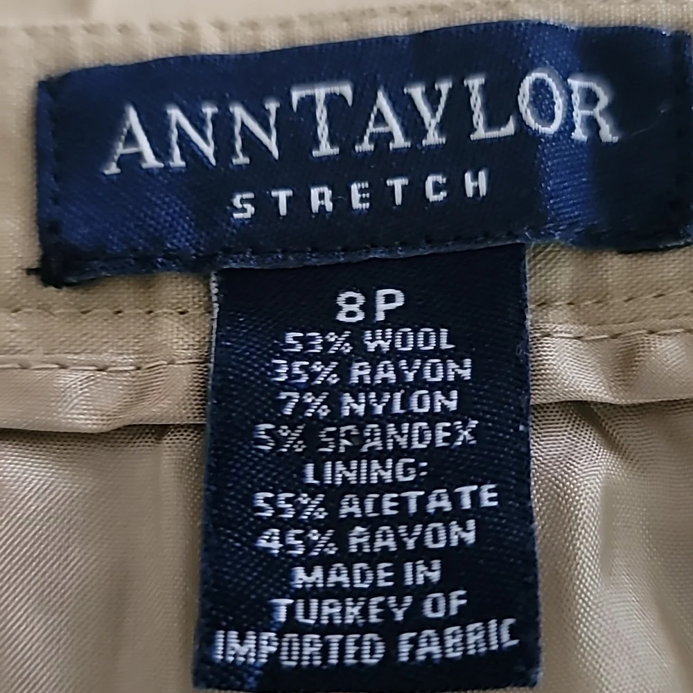 ANN TAYLOR STRETCH PANTS SIZE 8 P - Picture 4 of 7